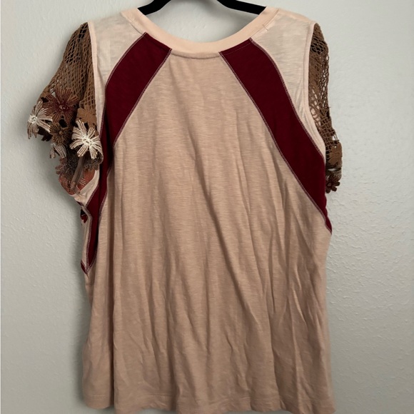 Free People As if Crochet Tee M - Picture 8 of 8